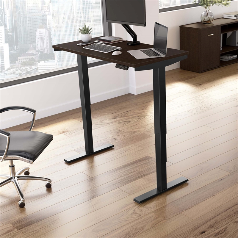 Pemberly Row 48W x 24D Height Adjustable Standing Desk - Engineered Wood