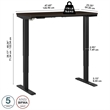 Pemberly Row 48W x 24D Height Adjustable Standing Desk - Engineered Wood