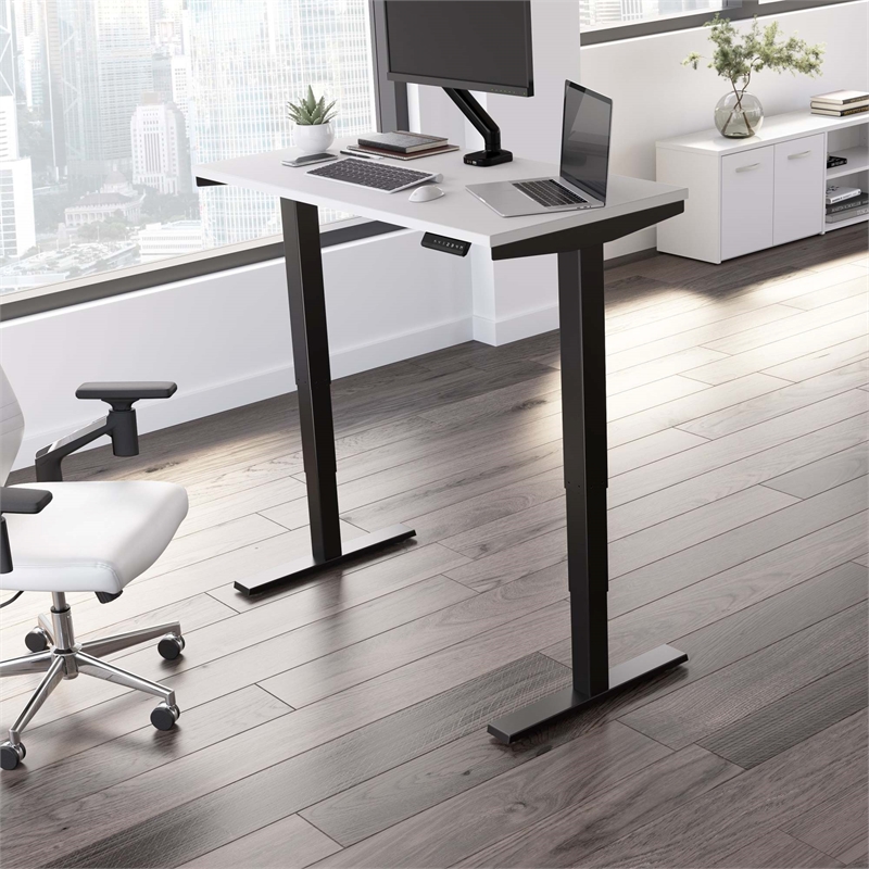 Pemberly Row 48W x 24D Height Adjustable Standing Desk - Engineered Wood