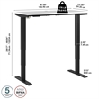Pemberly Row 48W x 24D Height Adjustable Standing Desk - Engineered Wood