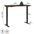 Pemberly Row 60W x 30D Height Adjustable Standing Desk - Engineered Wood