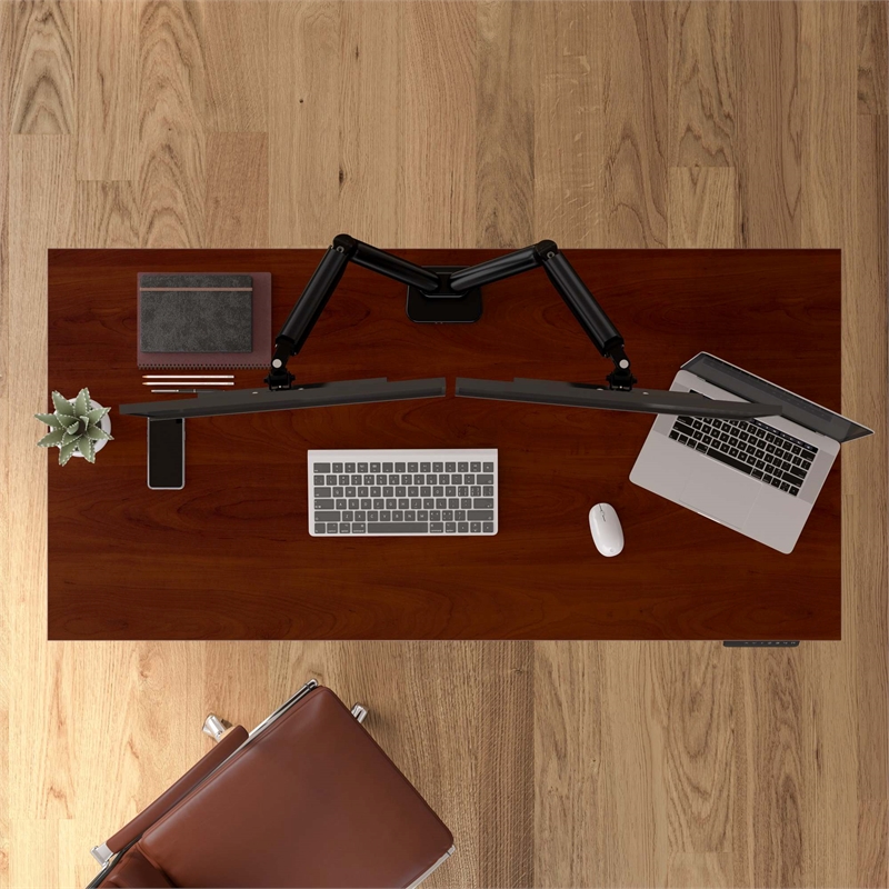 Pemberly Row 60W x 30D Height Adjustable Standing Desk - Engineered Wood