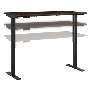 Pemberly Row 60W x 30D Height Adjustable Standing Desk - Engineered Wood
