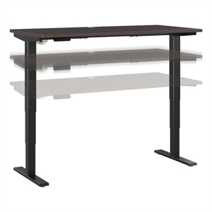 Pemberly Row 60W x 30D Height Adjustable Standing Desk - Engineered Wood