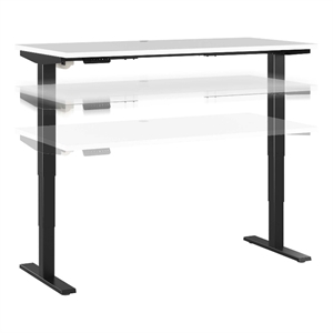 Pemberly Row 60W x 30D Height Adjustable Standing Desk - Engineered Wood