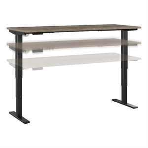 Pemberly Row 72W x 30D Height Adjustable Standing Desk - Engineered Wood