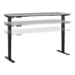 Pemberly Row 72W x 30D Height Adjustable Standing Desk - Engineered Wood