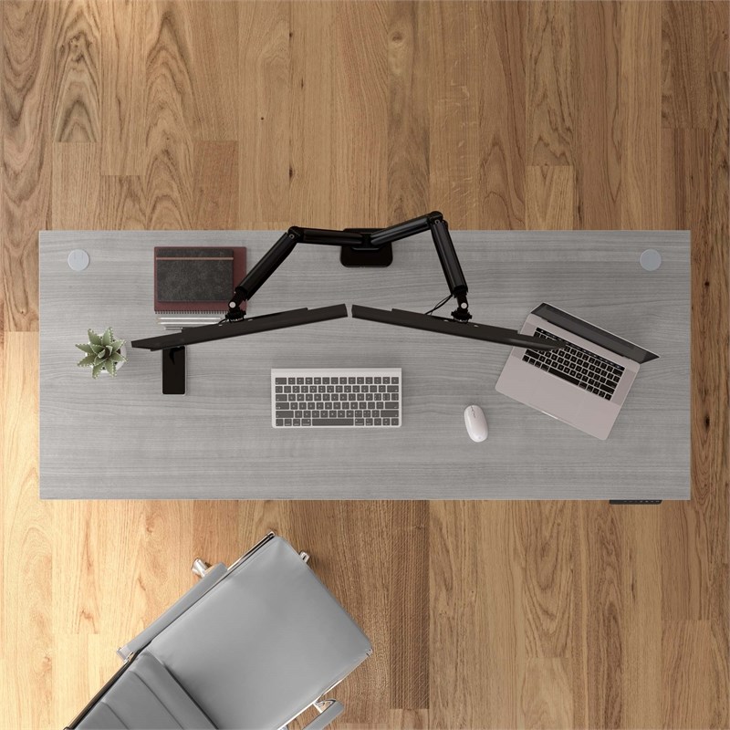 Pemberly Row 72W x 30D Height Adjustable Standing Desk - Engineered Wood