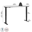 Pemberly Row 72W x 30D Height Adjustable Standing Desk - Engineered Wood