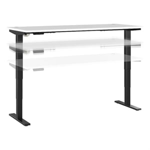 Pemberly Row 72W x 30D Height Adjustable Standing Desk - Engineered Wood