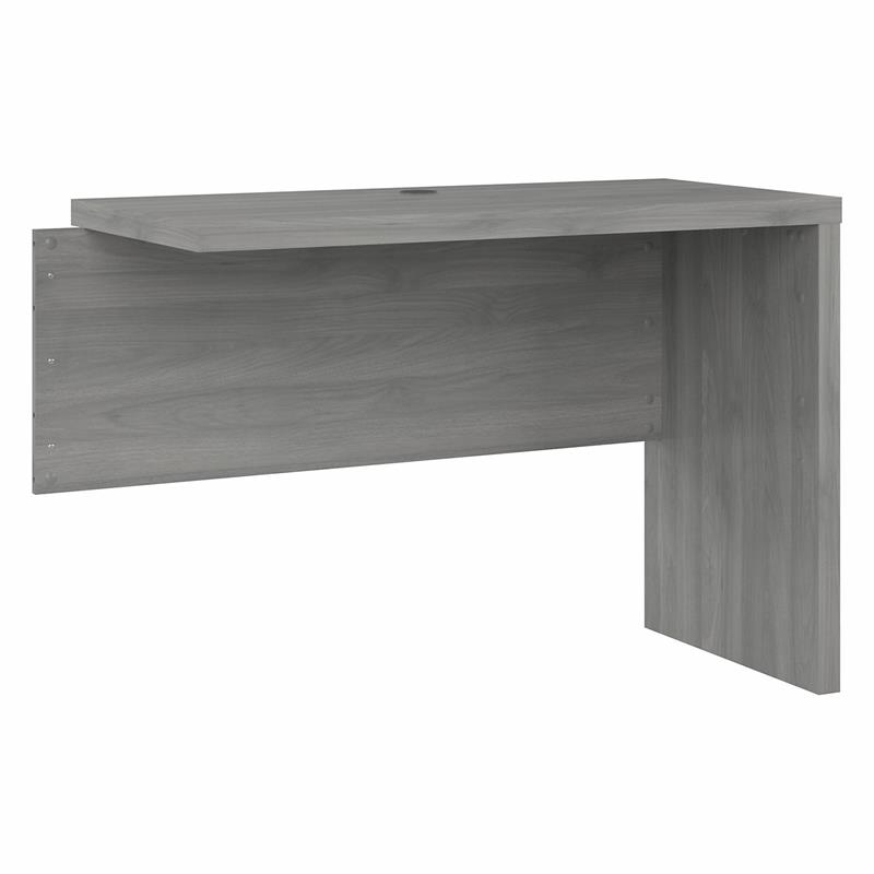 Pemberly Row 42W Desk Return/Bridge in Modern Gray - Engineered Wood