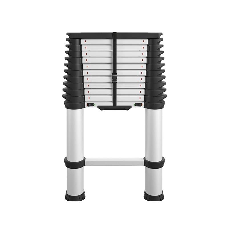 Pemberly Row 16-ft Telescoping Ladder with Ergonomic Grips and Top Cap