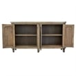 Pemberly Row Cottage Panel Door Credenza Driftwood Brown Solid Wood Sideboard