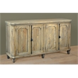 Pemberly Row Cottage Panel Door Credenza Driftwood Brown Solid Wood Sideboard