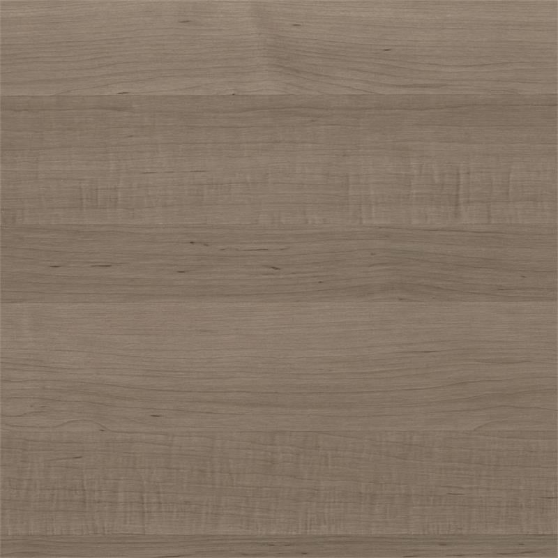 Pemberly Row 60W L Shaped Desk with Drawers in Ash Gray - Engineered Wood