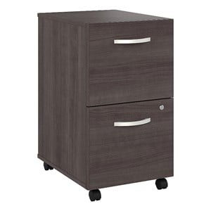Pemberly Row 2 Drawer Mobile File Cabinet in Storm Gray - Engineered Wood