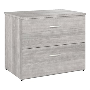 Pemberly Row 2 Drawer Lateral File Cabinet in Platinum Gray - Engineered Wood