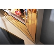 Pemberly Row Gold Detailed Dresser made with Wood in Sand Gray
