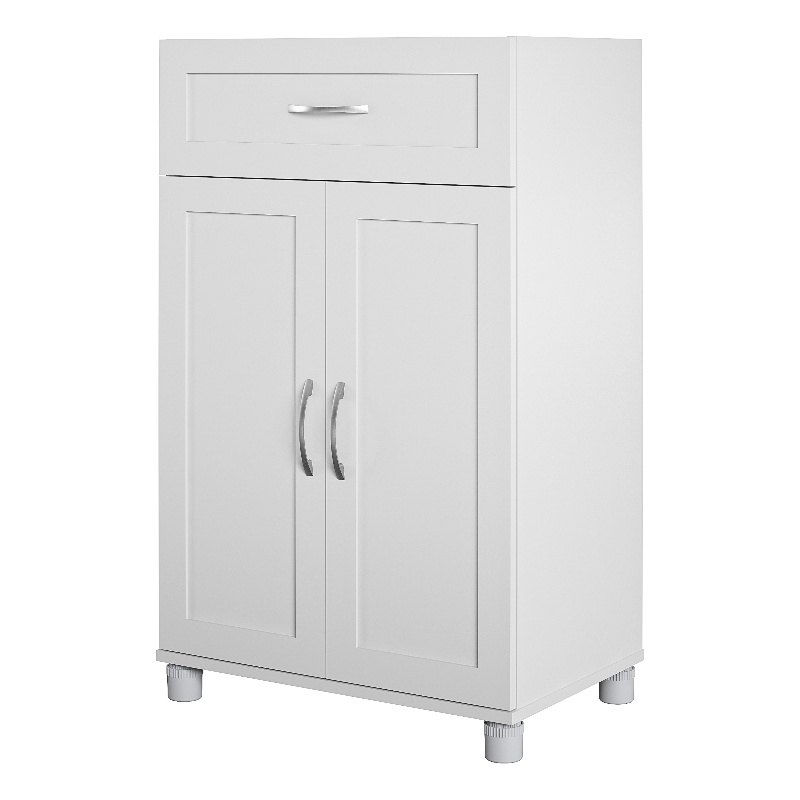 Pemberly Row Modern 2 Door/1 Drawer Base Cabinet in Dove Gray