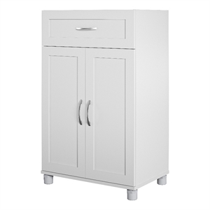 Pemberly Row Modern 2 Door/1 Drawer Base Cabinet in Dove Gray