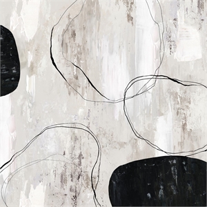 Pemberly Row 72x72 Falling Stones Fine Art Giant Canvas Print in White