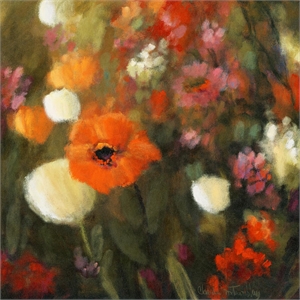 Pemberly Row 84x84 Prairie fleurie Fine Art Giant Canvas Print in Green