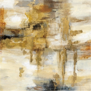 Pemberly Row 72x72 On the Bridge Fine Art Giant Canvas Print in Yellow