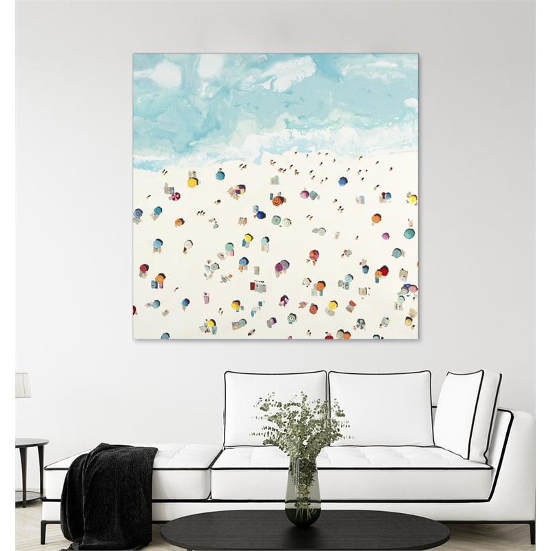 Pemberly Row 72x72 Beach Days Fine Art Giant Canvas Print in Multi-Color