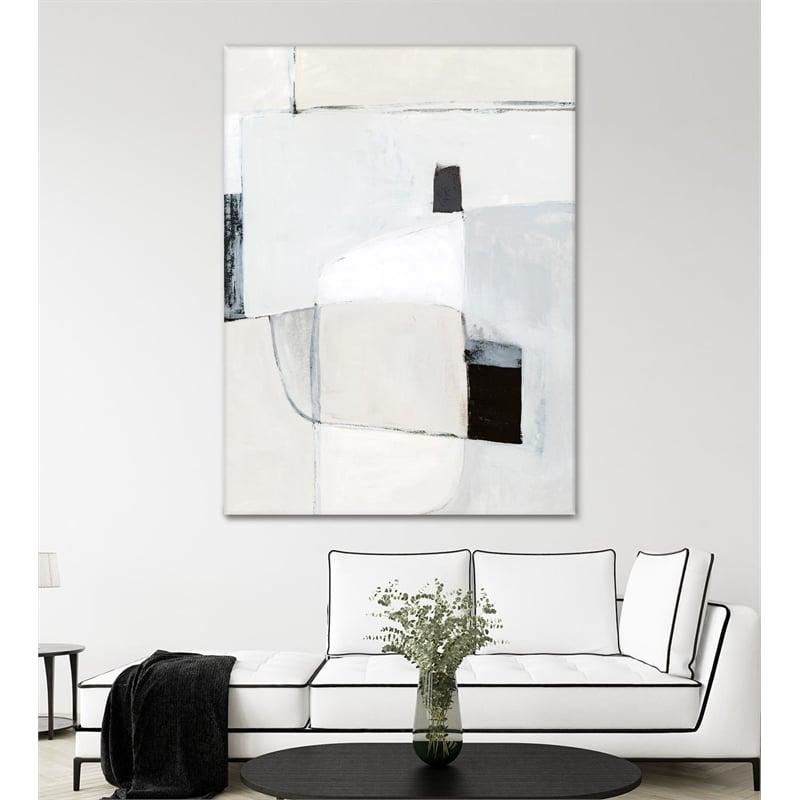 Pemberly Row 72x54 Soft Spoken Fine Art Giant Canvas Print in White