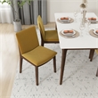 Pemberly Row Mid Century Furniture Style Gold Velvet Dining Chairs Set of 2