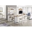 Pemberly Row Dining Wood Spindle Back Swivel Barstool in White