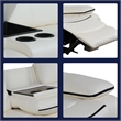 Pemberly Row 3-Piece Modern Leather Recliner Sofa Set in White