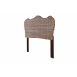 Pemberly Row Modern Coastal Rattan/Wood Queen Headboard in Gray