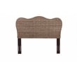 Pemberly Row Modern Coastal Rattan/Wood Queen Headboard in Gray