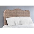 Pemberly Row Modern Coastal Rattan/Wood Queen Headboard in Gray