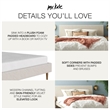 Pemberley Row Upholstered Ivory King Platform Bed Unassembled