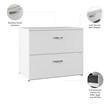 Pemberly Row 2-Drawer Engineered Wood Lateral File Cabinet in White