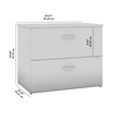 Pemberly Row 2-Drawer Engineered Wood Lateral File Cabinet in White