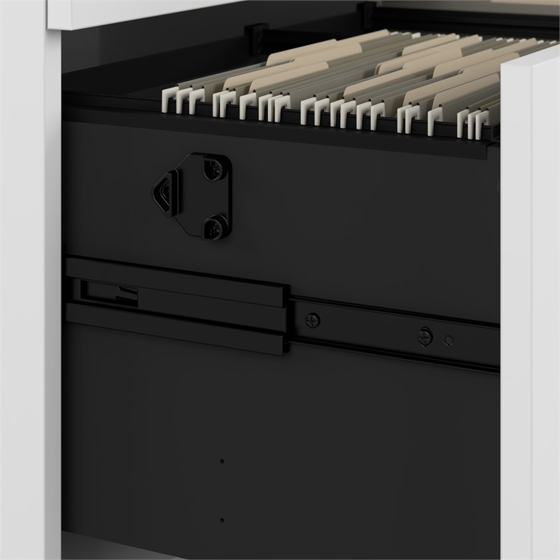 Pemberly Row 2-Drawer Engineered Wood Lateral File Cabinet in White