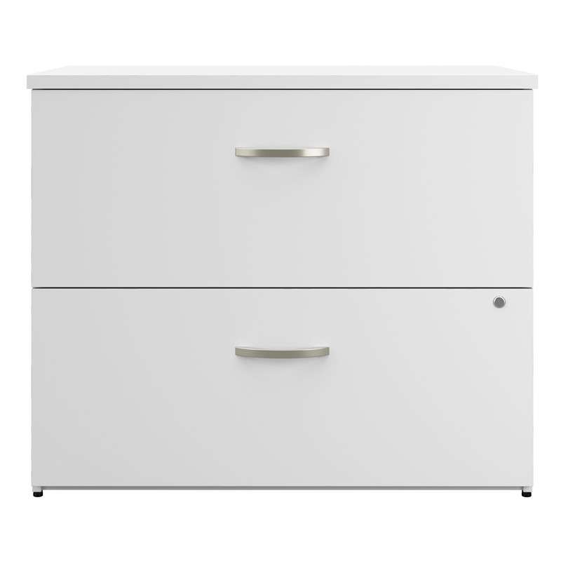 Pemberly Row 2-Drawer Engineered Wood Lateral File Cabinet in White