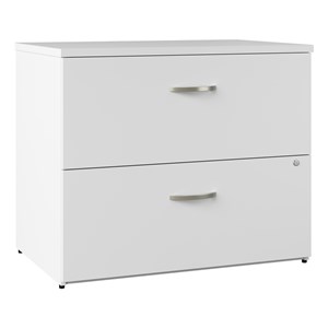 Pemberly Row 2-Drawer Engineered Wood Lateral File Cabinet in White