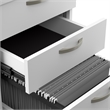Pemberly Row 3-Drawer Engineered Wood Mobile File Cabinet in Pure White