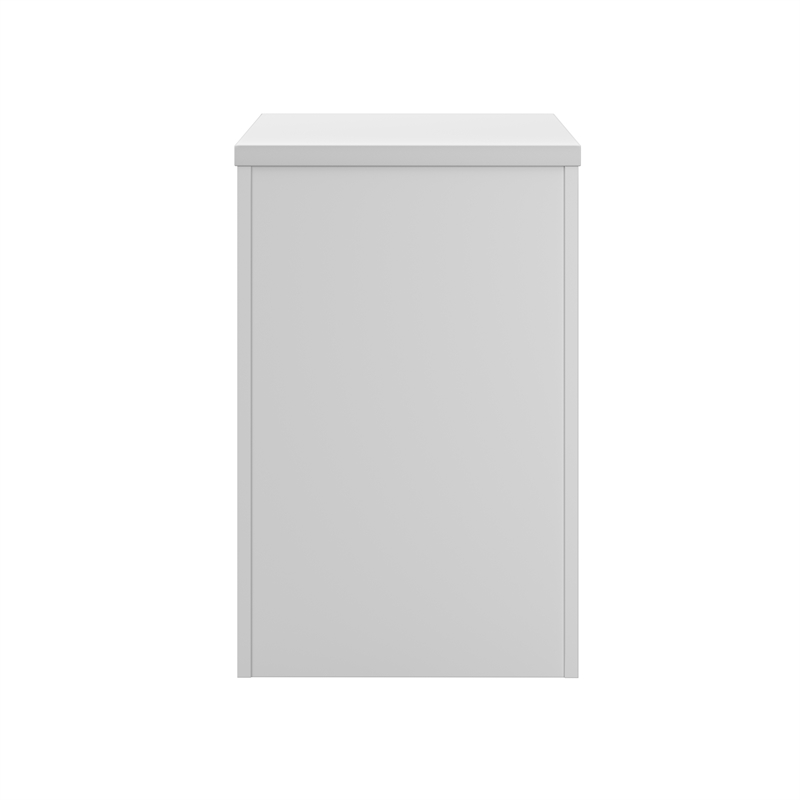 Pemberly Row 3-Drawer Engineered Wood Mobile File Cabinet in Pure White
