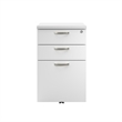 Pemberly Row 3-Drawer Engineered Wood Mobile File Cabinet in Pure White