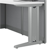 Pemberly Row 65W L Shaped Cubicle Desk in Pure White - Engineered Wood