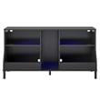Pemberly Row Youth Gaming TV Stand w/ ARGB LED Lights in Black