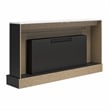Pemberly Row Engineered Wood Electric Fireplace in Black/White