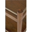 Pemberly Row 2 Shelf Nutmeg Solid Wood Bar Cart with Stemware Storage
