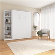 Pemberly Row Wood Queen Murphy Bed with Closet Organizer in White