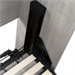 Pemberly Row Wood Full Murphy Bed with Closet Organizer in Gray